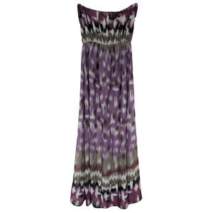 XXI Forever 21 Purple and Black Strapless Maxi Dress size Medium